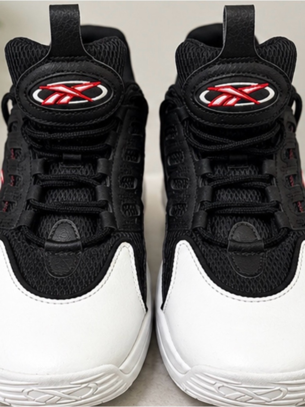 Reebok Mens Solution Mid- Black White Vector Red - Iverson Edition.
